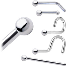 Load image into Gallery viewer, Platinum 1.5mm Ball Nose Ring