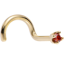 Load image into Gallery viewer, 14k Yellow Gold 2mm Lab Grown Red Diamond Nose Ring