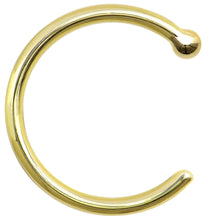将图片加载到图库查看器,18G 5/16 Solid 18K Yellow Gold Nose Hoop
