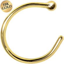 将图片加载到图库查看器,20G 3/8 Solid 18K Yellow Gold Nose Hoop