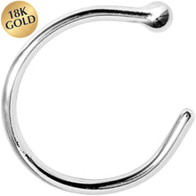 将图片加载到图库查看器,20G 5/16 Solid 18K White Gold Nose Hoop