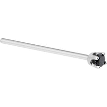 Load image into Gallery viewer, Solid 14K White Gold 2mm Black Cubic Zirconia Nose Ring