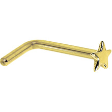 Load image into Gallery viewer, Solid 14K Yellow Gold Star Nose Ring