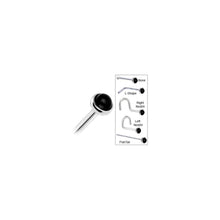 Load image into Gallery viewer, Solid 14K White Gold 2mm Onyx Nose Ring