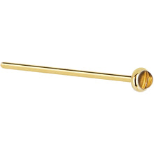 将图片加载到图库查看器,Solid 14K Yellow Gold 2mm Tiger Eye Nose Ring