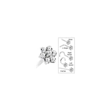 Load image into Gallery viewer, Solid 14K White Gold Clear Cubic Zirconia Flower Nose Ring