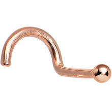 将图片加载到图库查看器,Solid 14K Rose Gold 1.5mm Ball Nose Ring