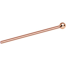 将图片加载到图库查看器,Solid 14K Rose Gold 1.5mm Ball Nose Ring