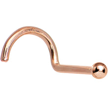 将图片加载到图库查看器,Solid 14K Rose Gold 1.5mm Ball Nose Ring