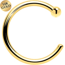 将图片加载到图库查看器,20G 1/4 14k Solid Yellow Gold Nose Hoop