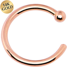 将图片加载到图库查看器,20G 1/4 14k Solid Rose Gold Nose Hoop