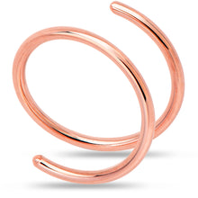 Load image into Gallery viewer, Double Hoop Nose 14k Rose Gold Filled Spiral Nose Ring