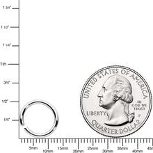 Load image into Gallery viewer, 14G 3/8 Handcrafted Solid 14k White Gold Seamless Circular Ring
