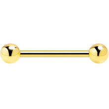 Load image into Gallery viewer, 14k Solid Gold Ball Internally Threaded Barbell Tongue Ring