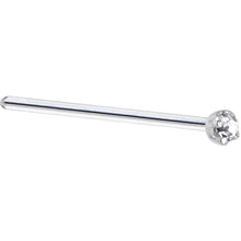将图片加载到图库查看器,Solid 14K White Gold 1.5mm Genuine Diamond Nose Ring
