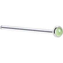 将图片加载到图库查看器,Solid 14K White Gold 2mm Genuine Peridot Nose Ring