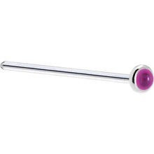 将图片加载到图库查看器,Solid 14K White Gold 2mm Genuine Pink Garnet Nose Ring