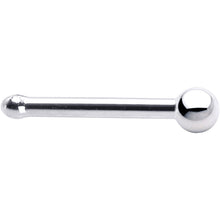 Load image into Gallery viewer, Solid 14K White Gold 1.5mm Ball Nose Ring