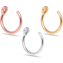 Load image into Gallery viewer, 3 Pack 14k Gold Filled and 925 Silver Fake Nose Rings