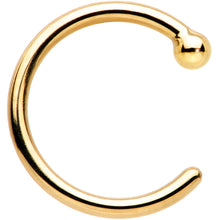Load image into Gallery viewer, 20G 1/4 18k Yellow Gold Nose Hoop