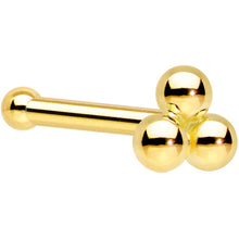 将图片加载到图库查看器,14k Yellow Gold 3mm Trinity Nose Ring