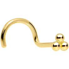 将图片加载到图库查看器,14k Yellow Gold 3mm Trinity Nose Ring
