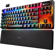 Load image into Gallery viewer, SteelSeries Apex 3 RGB Gaming Keyboard – Water Resistant – Black – Certified Refurbished