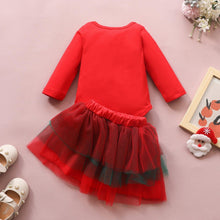 Load image into Gallery viewer, Newborn Toddler Baby Girls Christmas Cartoon Romper Bodysuit+Bowknot Skirt Set Dress Unique Design
