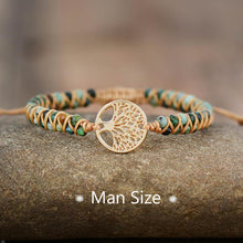 Load image into Gallery viewer, Modern handmade Luxury Tree Charm Bracelets African Japser String Braided Bracelets Lover Jewelry Gift For Men and Women