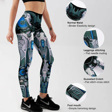 将图片加载到图库查看器,Qickitout Leggings Machine New Women's Deformation Robot Armor Leggings Digital Print Pants Trousers Stretch Pants Drop Shipping