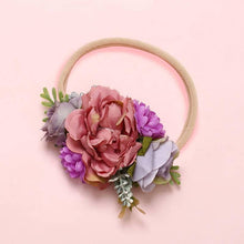 将图片加载到图库查看器,Modern Fashion Floral Headband Newborn Baby Elastic Hairbands Pearl Fresh Style Bow Knot For Girls