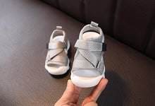 Load image into Gallery viewer, Baby Unisex Sandals Black Gray Pink Canvas Infant Sandals Toddler Summer Walking Shoes
