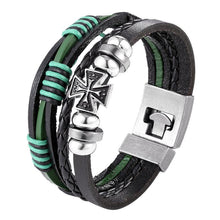 将图片加载到图库查看器,Trendy Modern Jewelry Leather Bracelet Men Braided Multilayer Anchor Bracelets Ladies Rope Chain for Male Jewelry Classic Style