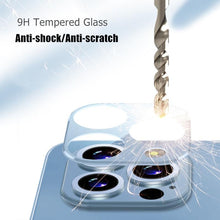 Load image into Gallery viewer, Colourful Tempered Glass Protective Film For iPhone 13 12 11 Pro Max Back Cover Camera Lens Screen Protector For iPhone 13 Mini Camera Lens Protective Lens Film