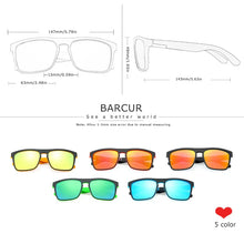 Load image into Gallery viewer, BARCUR Men's Polarized Driving Sunglasses – UV400 Protection Lightweight TR90 Frame Anti-Glare Lens Stylish Oculos de Sol Summer Sunglasses