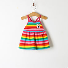 将图片加载到图库查看器,Children's Wear Dress Girls Dresses For Party and Wedding with 100% Cotton Striped Lapel Fly Sleeves