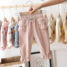 将图片加载到图库查看器,Baby Girls Pants Casual Ruffles Cherry Pants Baby Girl Clothes Long Princess Pants kids