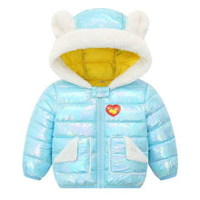 Load image into Gallery viewer, Shiny Modern Luxury Speciall Designed Winter Outerwear Hooded Coat & Jacket Winter Fashion Kids clothing Models For Babies and Girls 3-24 Months