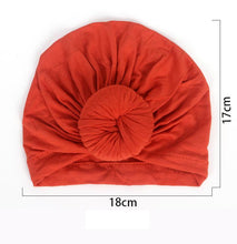 将图片加载到图库查看器,Newborn Toddler Kids Turban Cotton Beanie Hat Winter Cap Knot Solid Soft Sleeping Caps For Kids
