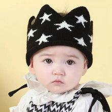 将图片加载到图库查看器,Modern Luxury New Trend Baby Hat Girls and Boys Crown Knitted Cap Toddler Empty Top Hats Newborn Design Woolen Yarn Bonnet For Kids
