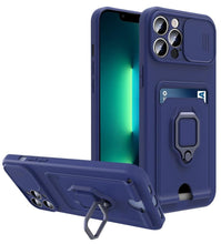 将图片加载到图库查看器,Lightweight Heavy Duty Protective Case With Rotatable Kickstand Ring For iPhone 13 14 Case Magnetic Ring Holder Cover for iPhone 12 11 14 Pro Wallet Card Armor iphone Case