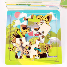Load image into Gallery viewer, 38 Style Cartoon Wooden Puzzle Children Animal/ Vehicle Toy For 2-6 Year Baby Early Educational Toys for Kids