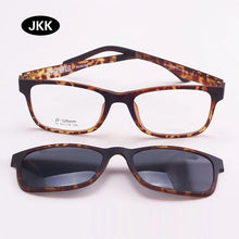 Load image into Gallery viewer, Glasses Frame For Women With Magnet Polarized Clip Sunglasses Ultem Glasses Full Rim Prescription Eyeglasses Uv400 Soft Temples