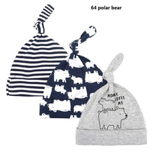将图片加载到图库查看器,Printed Baby Hats & Caps For Newborn Baby Accessories In Elegant Modern Design Set Of 3PCS For Baby Kids