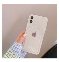 Load image into Gallery viewer, Transparent Mobile Phone Case For iPhone 11 12 13 14Mini case For iphone 11 Pro X XS Max XR 7 8 Plus SE Case Cover Soft Silicone Wallet Card Holder