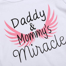 将图片加载到图库查看器,Newborn Kids Baby Girls Boys Clothes Father's Day Letter Print Romper Bodysuit For Baby For Girls And Boys Dadies & Momies Miracle Print