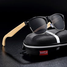 Load image into Gallery viewer, Brand Bamboo Handmade Luxury Polarized Modern and Retro Wood Sunglasses for Men and Women With UV400 Protection