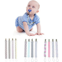 将图片加载到图库查看器,4PCS/SET Infant Pacifier Clips Holder Clip Nursing Teether Clip Nipple Holder Baby Pacifier Clip Soother Holder for Pacifier for Kids and Baby