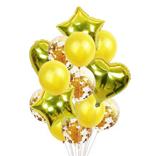 将图片加载到图库查看器,14Pcs Multi Confetti Balloons For Happy Birthday Party Balloons In Several Luxury Variant Helium Ballons For Celebrations for Boy Girls and Babies party