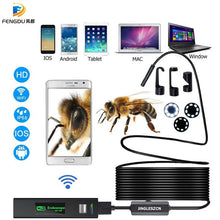 将图片加载到图库查看器,WIFI Endoscope Camera HD 1200P 10/5/3.5/2/1M Mini Waterproof Hard Wire Wireless 8mm 8 LED Borescope Camera For Android IOS Mac W